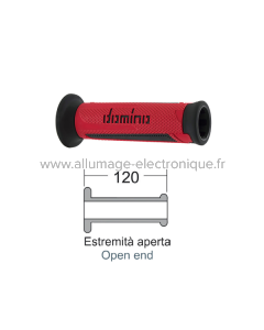 DOMINO Poignées Turismo rouge/noir