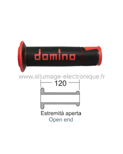 DOMINO Poignées Road-Racing couleur noir/rouge