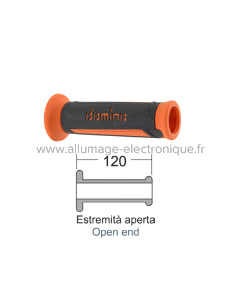 DOMINO Poignées Turismo orange/anthracite