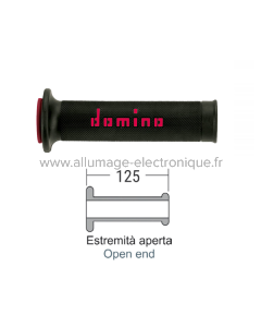 Poignées route DOMINO Noir/rouge