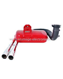 Pot d'échappement EVOK 2.0 Racing Piaggio Vespa PX-VNB-GT-GTR-Super-150 VBA-VBB-GL-Sprint-Super 125-150cc
