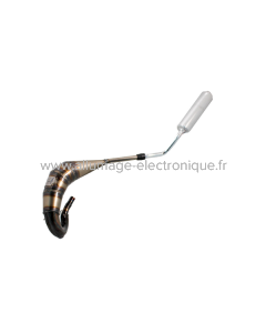 Pot d’échappement soudé Evok Iron Pipe avec silencieux Shorty en Aluminium et Inox  pour Yamaha DT 50 07-13