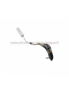 Pot d’échappement soudé Evok Iron Pipe avec silencieux Shorty en Aluminium et Inox  pour Rieju MRT 50 09-22