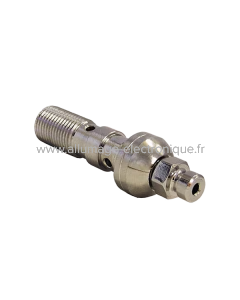 Boulon banjo à double purge M10 x 1,00, chromé