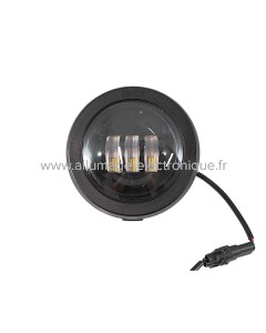 Phare Avant Complet Sans Angel Eyes Fond Noir Iron led EVOK Piaggio Vespa HP fl 50-125cc