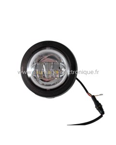 Phare complet avant fond chromé iron led Evok piaggio vespa hp fl 50-125cc