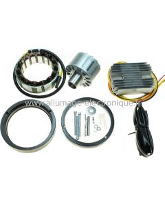 Kit allumage alternateur pour Moto Guzzi (75-92), BMW Boxer (70-76) avec alternateur Bosch 105mm - STK502