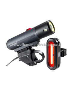 Kit éclairage ALLEY F-650 (650 lumens) + AVENUE R-50 COB - noir