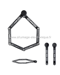Antivol pliable KRYPTOLOCK 685 - Noir argent