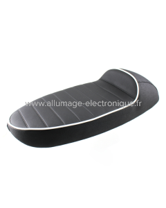 Selle sportive avec revêtement noir et bordure blanche pour pk50-125 s-xl PK0695.2