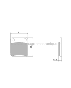 Plaquettes de Frein Nissin A0060 Premium Semi-Metallic (vendu par jeu de deux plaquettes) - 2P-206NS