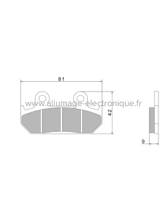 Plaquettes de Frein Nissin A0150 Premium Semi-Metallic (vendu par jeu de deux plaquettes) - 2P-216NS