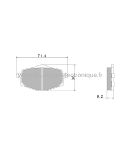 Plaquettes de Frein Nissin A0260 Premium Semi-Metallic (vendu par jeu de deux plaquettes) - 2P-229NS