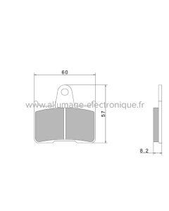 Plaquettes de Frein Nissin A0570 Premium Semi-Metallic (vendu par jeu de deux plaquettes) - 2P-264NS