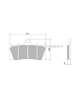 Plaquettes de Frein Nissin A0610 Premium Semi-Metallic (vendu par jeu de deux plaquettes) - 2P-268