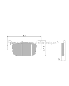 Plaquettes de Frein Nissin A1020 Premium Semi-Metallic (vendu par jeu de deux plaquettes) - 2P-334NS