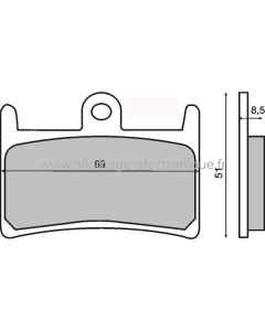 Plaquettes de frein frittées Yamha MT-09 Tracer