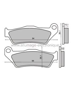 Plaquettes de frein frittées Sinter-Tech BMW R850C