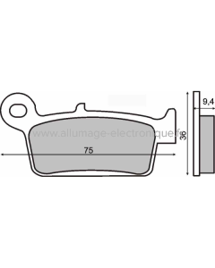 Plaquettes de Frein Frittée Sinter-Tech Honda CRM 50cc