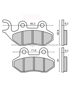 Plaquettes de frein frittées Sinter-Tech Cagiva City 50cc