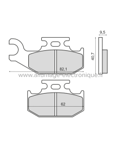 Plaquettes de frein frittées Sinter-Tech Suzuki Kingquad 700cc