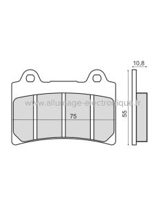 Plaquettes de frein frittées  Sinter-Tech Yamaha TDR 250cc