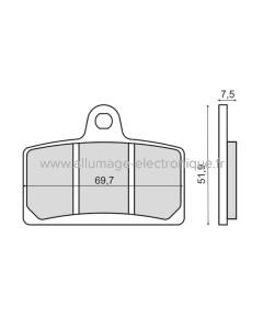 Plaquettes de Frein Frittée Sinter-Tech Peugeot XR7 50cc