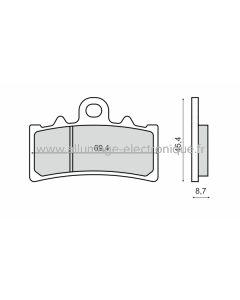 Plaquettes de frein frittées Sinter-Tech KTM Duke 125cc