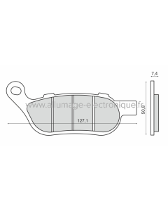 Plaquettes de frein frittées Sinter-Tech Harley Davidson FXDL Rider