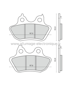 Plaquettes de Frein Frittée Sinter-Tech Harley Davidson Dyna 1690