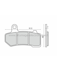 Plaquettes de frein frittées frittées Harley Davidson VRSCA 1130 V-Rod