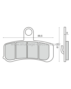 Plaquettes de frein frittées Sinter-Tech Harley Davidson FXD Dyana