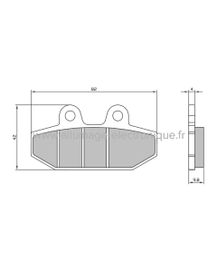 Plaquettes de frein frittées Sinter-Tech Harley Davidson FLDE