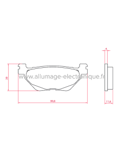 Plaquettes de frein frittées Sinter-Tech Yamaha T-Max 560