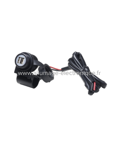 Double prise USB universelle pour guidon