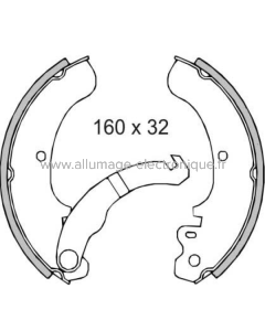 Mâchoires de frein arrière RMS Classic Piaggio Ape 50cc