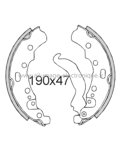 Jeu de mâchoires de frein RMS Classic Piaggio Ape Tm 703